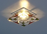 Встраиваемый точечный светильник со стеклом 7268 хром (CH)