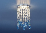 Встраиваемый потолочный светильник 2012 хром/прозрачный/голубой (CH/Сlear/BL)