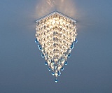 Встраиваемый потолочный светильник 2010 хром/прозрачный/голубой (СH/Clear/BL)