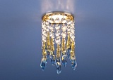 Встраиваемый потолочный светильник 2012 золото/прозрачный/голубой (FGD/Сlear/BL)