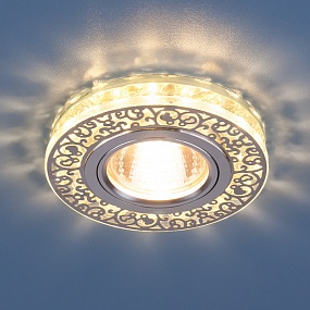 Точечный светодиодный светильник с хрусталем 6034 MR16 CH/CL хром/прозрачный 2