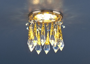 Встраиваемый потолочный светильник 2021 золото/прозрачный/голубой (­­FGD/Clear/BL)