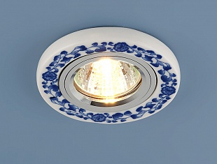 Керамический светильник 9035 керамика бело-голубой (WH/BL)