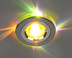 Потолочный встраиваемый светильник для натяжного, реечного и гипсокартонного потолка 2060/2 SL/7-LED (хром / мультиколор)